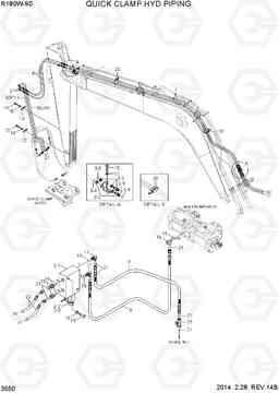 3550 QUICK CLAMP HYD PIPING R180W-9S, Hyundai