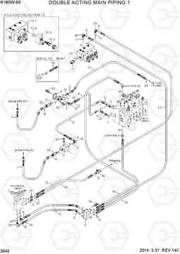 3645 D/ACT MAIN PIPING KIT 1(CLUSTER TYPE 1) R180W-9S, Hyundai