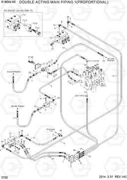 3700 DOUBLE ACTING MAIN PIPING1(PROPORTIONAL) R180W-9S, Hyundai