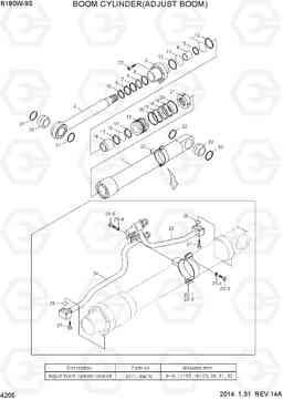 4205 BOOM CYLINDER(ADJUST BOOM) R180W-9S, Hyundai