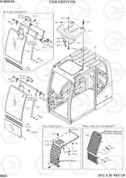 6020 CAB ASSY(1/4) R180W-9S, Hyundai