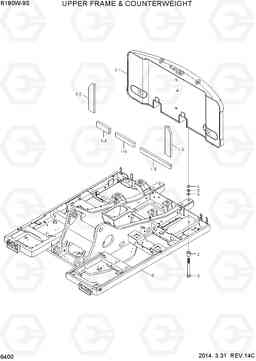 6400 UPPER FRAME & COUNTERWEIGHT R180W-9S, Hyundai