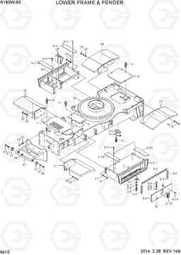 6410 LOWER FRAME & FENDER R180W-9S, Hyundai