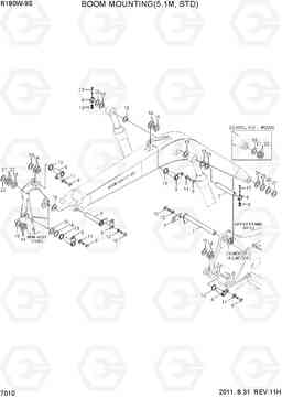 7010 BOOM MOUNTING(5.1M, STD) R180W-9S, Hyundai