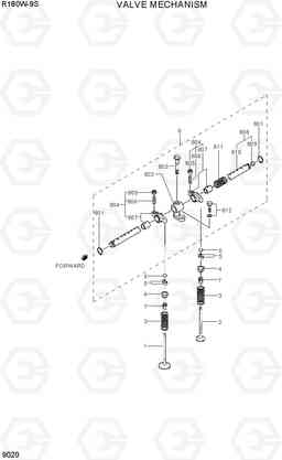 9020 VALVE MECHANISM R180W-9S, Hyundai