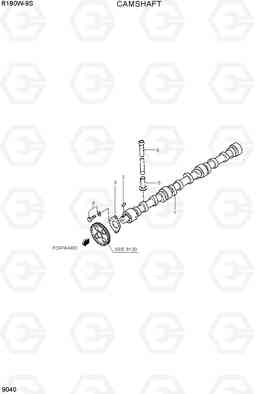 9040 CAMSHAFT R180W-9S, Hyundai