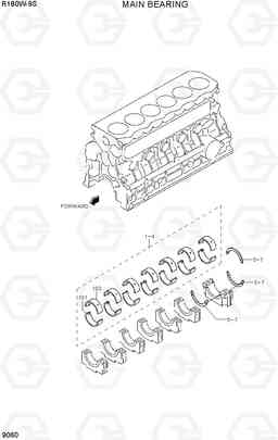 9060 MAIN BEARING R180W-9S, Hyundai