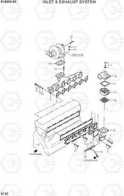 9130 INLET & EXHAUST SYSTEM R180W-9S, Hyundai