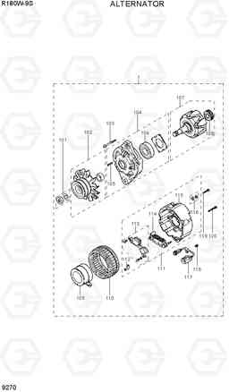 9270 ALTERNATOR R180W-9S, Hyundai