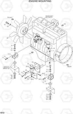 1010 ENGINE MOUNTING R200LC, Hyundai