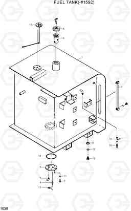 1030 FUEL TANK (-#1592) R200LC, Hyundai