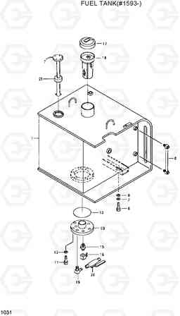 1031 FUEL TANK (#1593-) R200LC, Hyundai