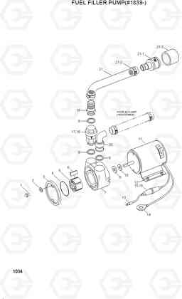 1034 FUEL FILLER PUMP(#1839-) R200LC, Hyundai