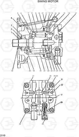 2110 SWING MOTOR R200LC, Hyundai