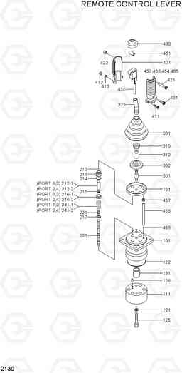 2130 REMOTE CONTROL LEVER R200LC, Hyundai