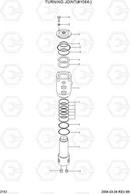 2151 TURNING JOINT(#1564-) R200LC, Hyundai