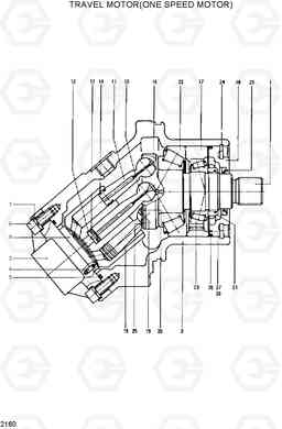 2160 TRAVEL MOTOR(ONE SPEED MOTOR) R200LC, Hyundai