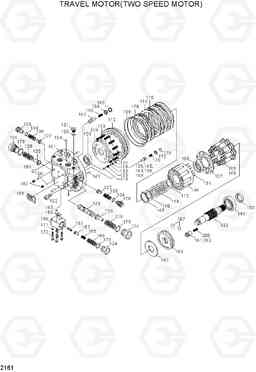 2161 TRAVEL MOTOR(TWO SPEED MOTOR) R200LC, Hyundai