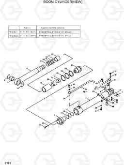 2181 BOOM CYLINDER(NEW) R200LC, Hyundai