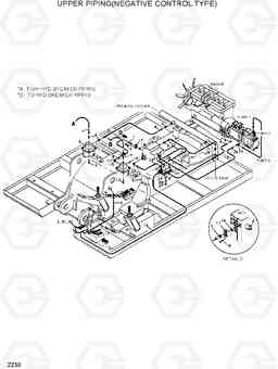 2230 UPPER PIPING(NEGATIVE CONTROL TYPE) R200LC, Hyundai