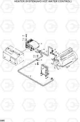 3060 HEATER SYSTEM(W/O HOT WATER CONTROL) R200LC, Hyundai