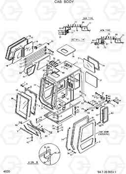 4020 CAB ASSY(1/2) R200LC, Hyundai