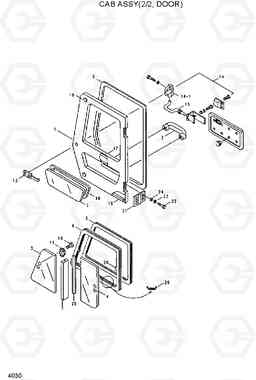 4030 CAB ASSY(2/2, DOOR) R200LC, Hyundai