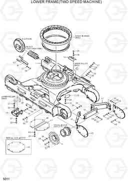 5011 LOWER FRAME(TWO SPEED MACHINE) R200LC, Hyundai