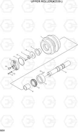 5031 UPPER ROLLER(#2538-) R200LC, Hyundai