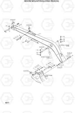 6011 BOOM MOUNTING(LONG REACH) R200LC, Hyundai