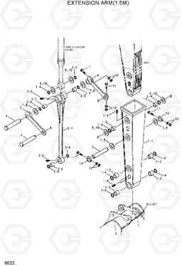 6022 EXTENSION ARM(1.5M) R200LC, Hyundai