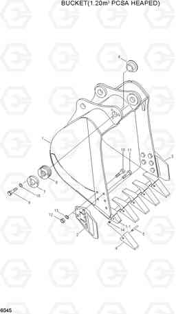 6045 BUCKET(1.20㎥ PCSA HEAPED) R200LC, Hyundai