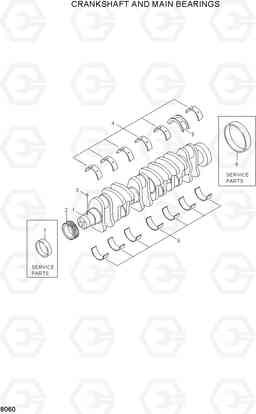 8060 CRANKSHAFT AND MAIN BEARINGS R200LC, Hyundai