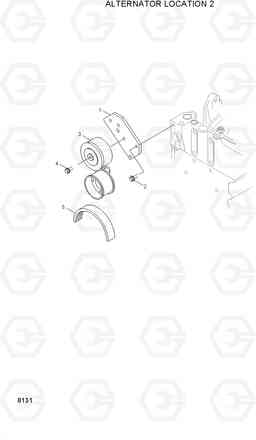 8131 ALTERNATOR LOCATION 2 R200LC, Hyundai