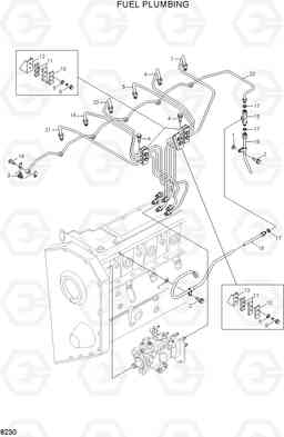 8230 FUEL PLUMBING R200LC, Hyundai