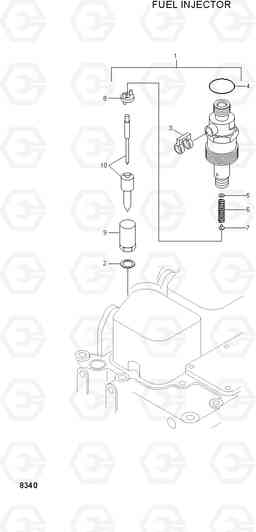 8340 FUEL INJECTOR R200LC, Hyundai