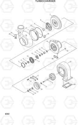 8392 TURBOCHARGER R200LC, Hyundai