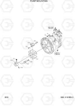 2010 PUMP MOUNTING R200NLC-3, Hyundai