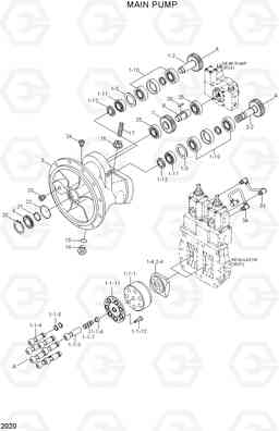 2020 MAIN PUMP(-#0002) R200NLC-3, Hyundai