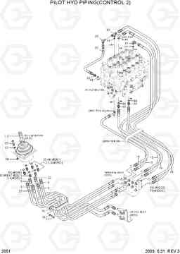 2051 PILOT HYD PIPING(CONTROL 2) R200NLC-3, Hyundai