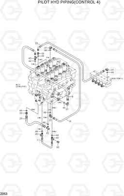 2053 PILOT HYD PIPING(CONTROL 4) R200NLC-3, Hyundai