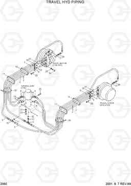 2060 TRAVEL HYD PIPING R200NLC-3, Hyundai