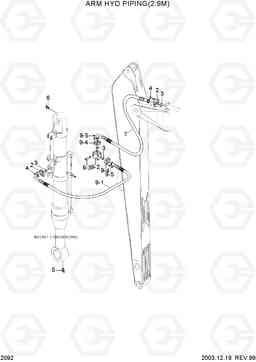 2092 ARM HYD PIPING(2.9M) R200NLC-3, Hyundai