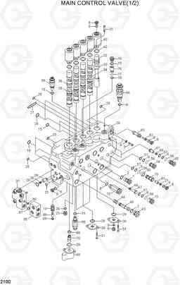 2100 MAIN CONTROL VALVE(1/2, -#0002) R200NLC-3, Hyundai