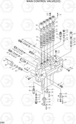 2101 MAIN CONTROL VALVE(2/2, -#0002) R200NLC-3, Hyundai