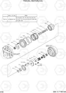 2150 TRAVEL MOTOR(1/3) R200NLC-3, Hyundai