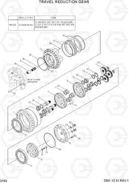 2153 TRAVEL REDUCTION GEAR R200NLC-3, Hyundai