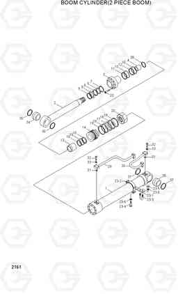 2161 BOOM CYLINDER(2 PIECE BOOM) R200NLC-3, Hyundai