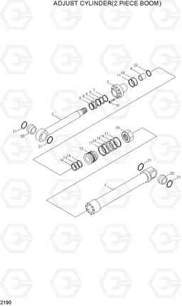 2190 ADJUST CYLINDER(2 PIECE BOOM) R200NLC-3, Hyundai