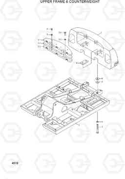 4010 UPPER FRAME & COUNTERWEIGHT R200NLC-3, Hyundai